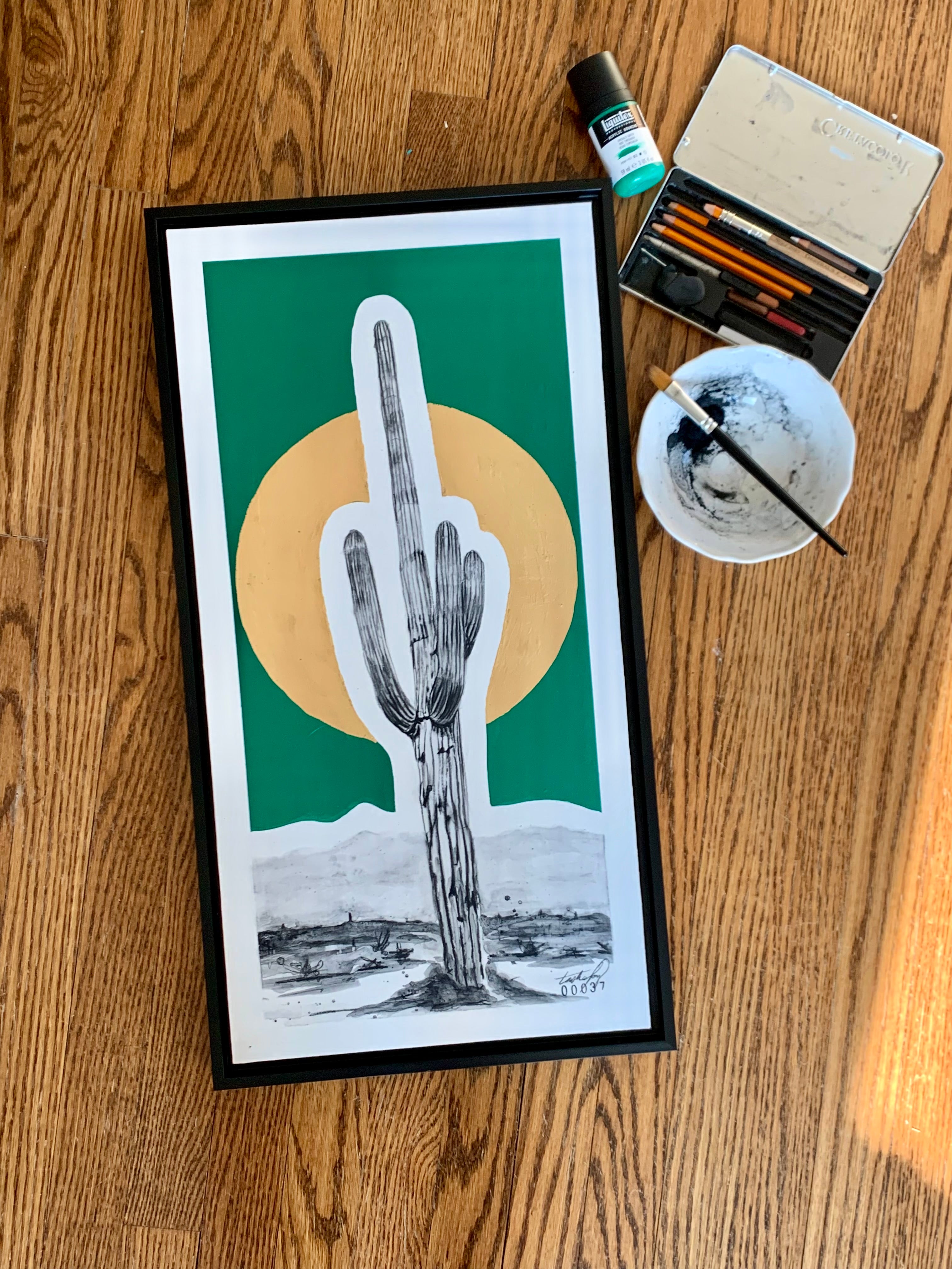 FREE WILDER WORKSHOP: Saguaro Charcoal Painting at REWILD Capitol Hill 4/3 @ 7PM