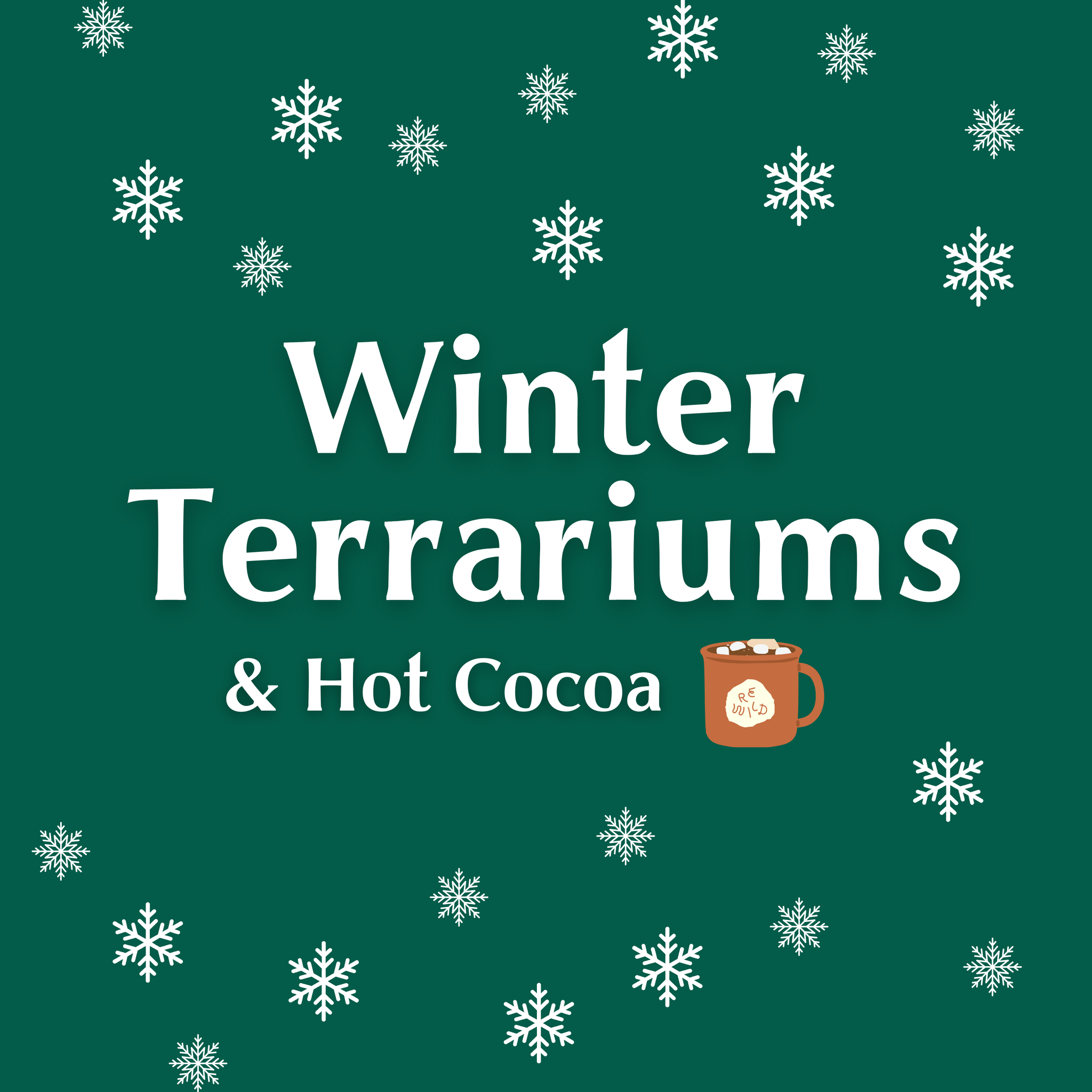 Winter Wonderland Terrariums & Hot Cocoa at REWILD Shaw 12/12